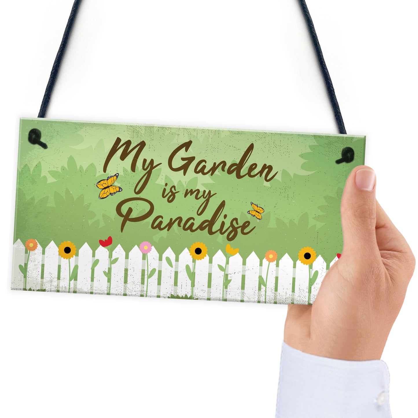 Paradise Garden Hanging Sign Garden Shed Summer House Plaque