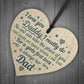 Dad Gifts From Daughter From Son Hanging Wood Heart Daddy Gift