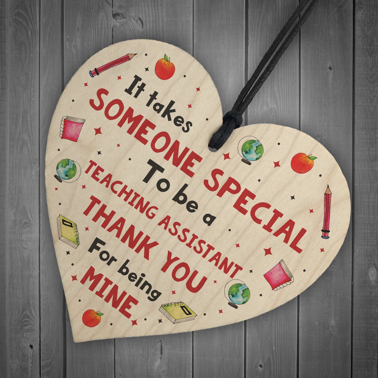 Handmade Thank You Teaching Assistant Gift Heart Leaving Gift