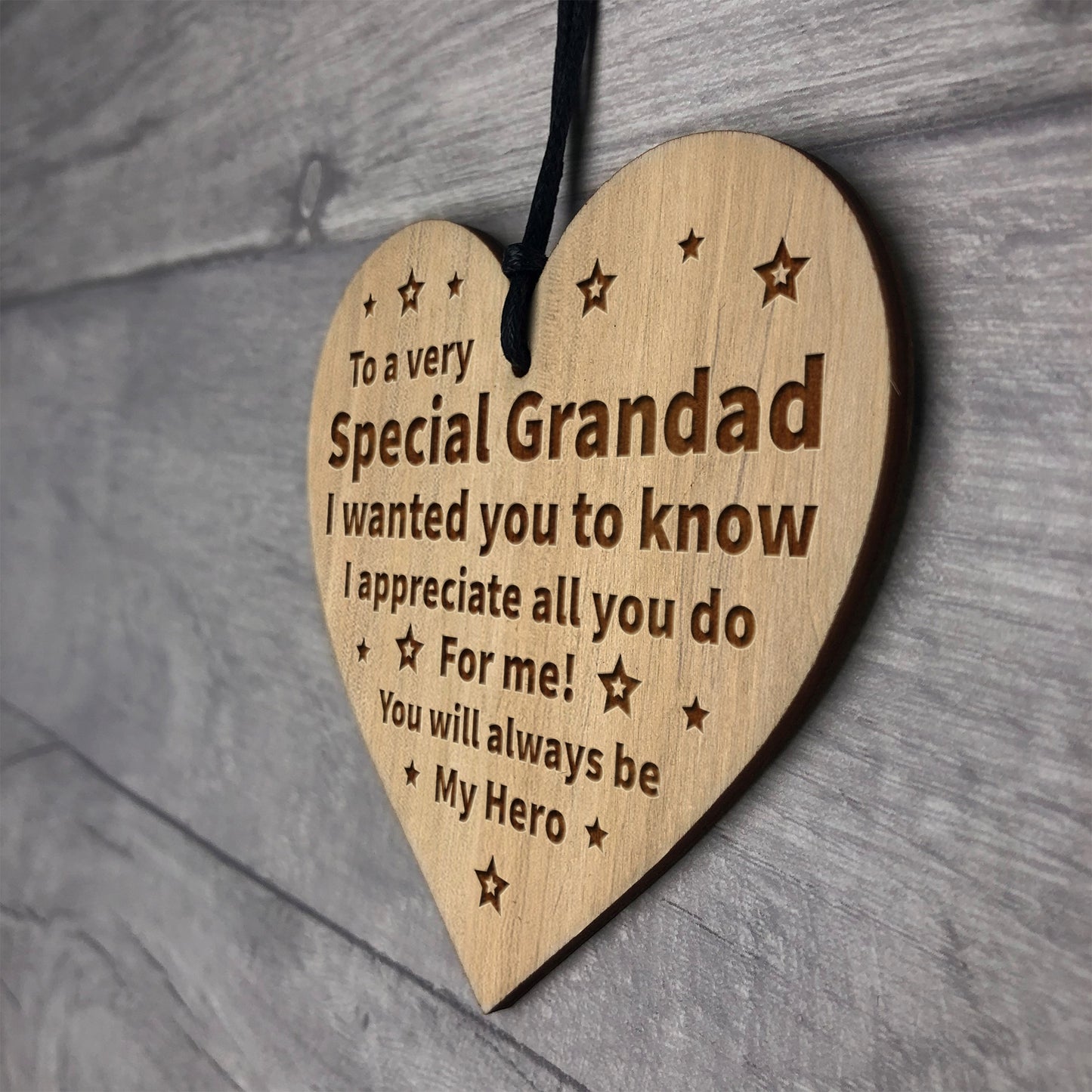 Grandad Gifts Engraved Heart Birthday Fathers Day Gift