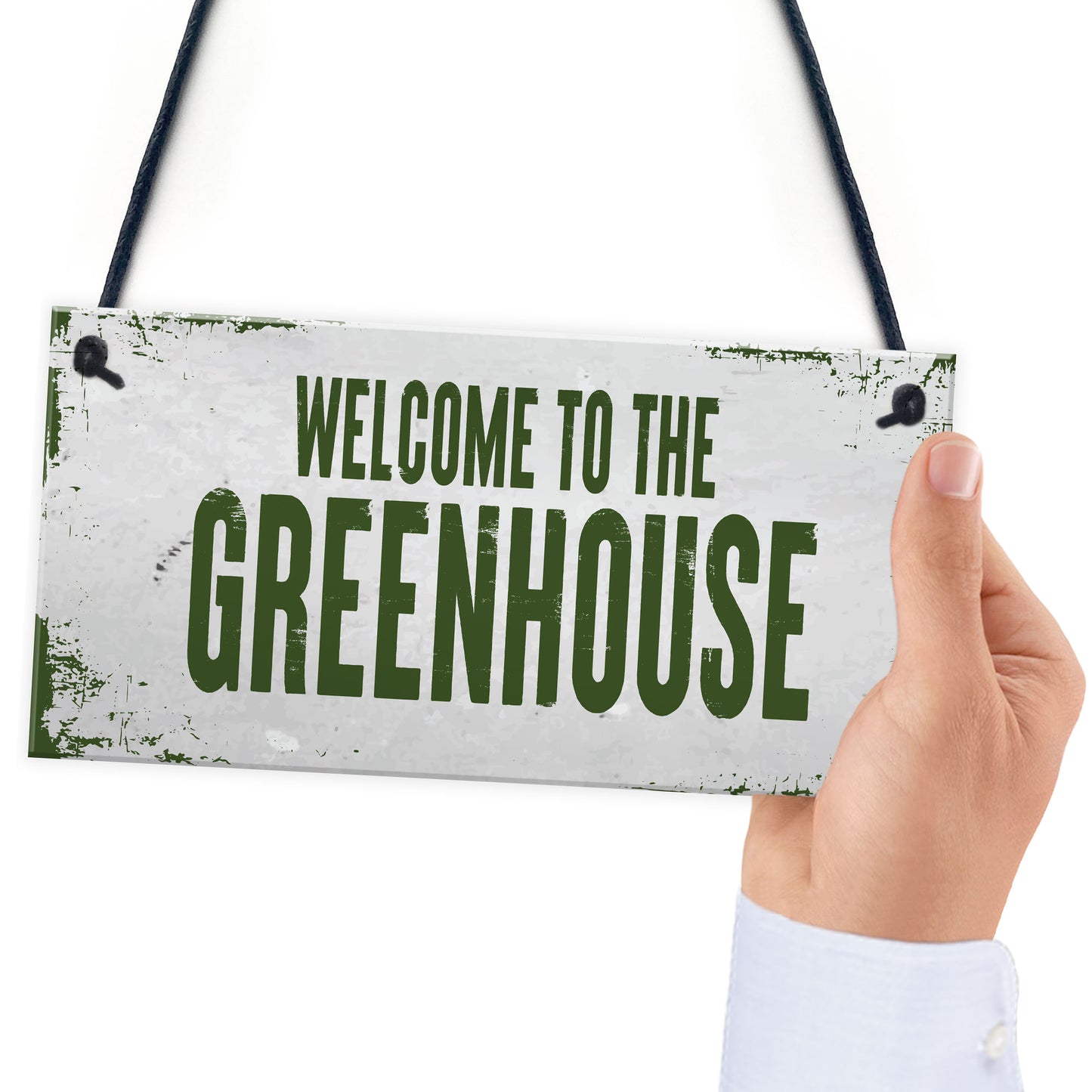 Welcome To The Greenhouse Sign Novelty Garden Sign Shed