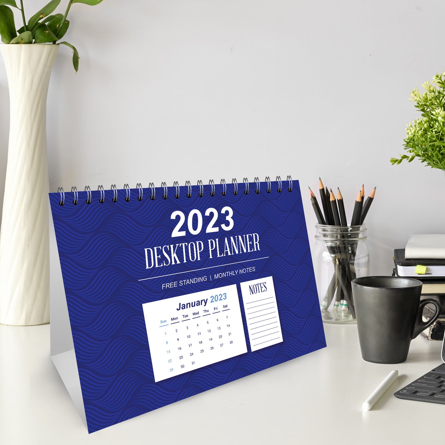 2023 Desktop Calendar Month-To-View Stand Alone Desk Office