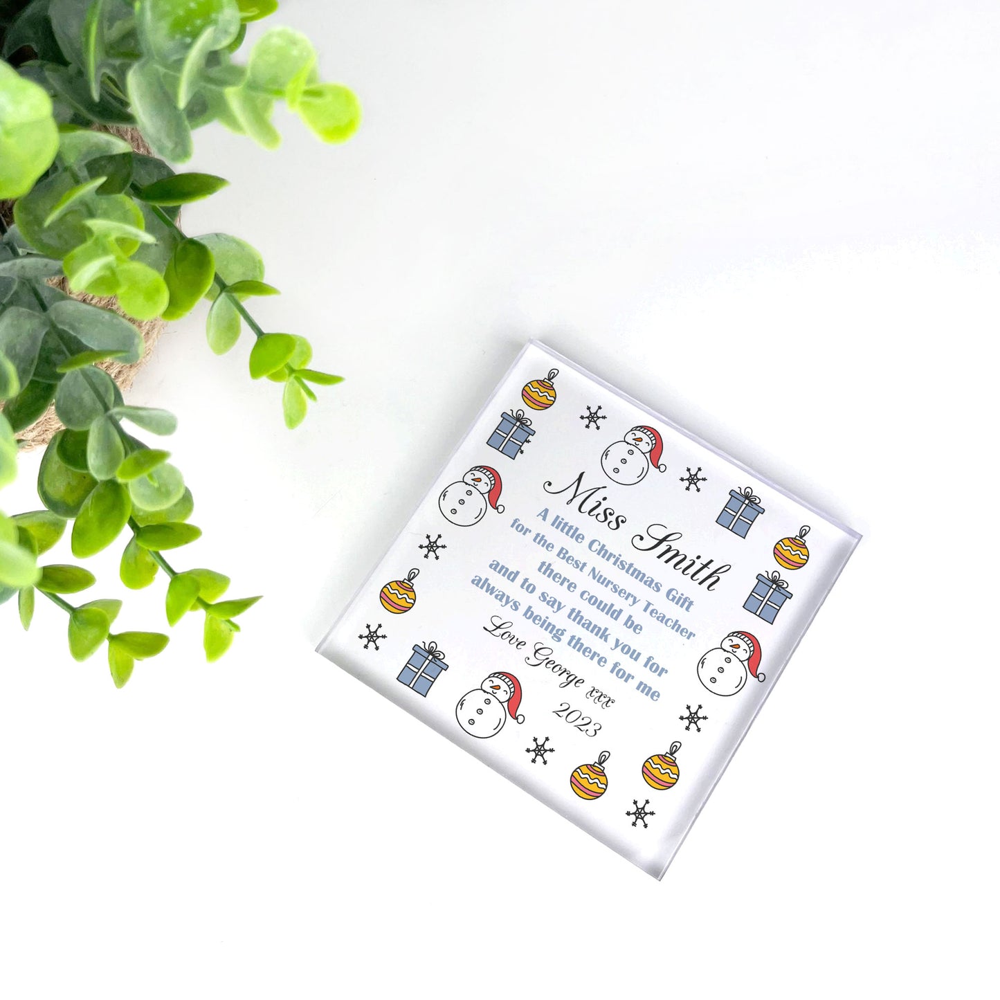 Personalised Nursery Teacher Gifts For Christmas Teacher Gifts