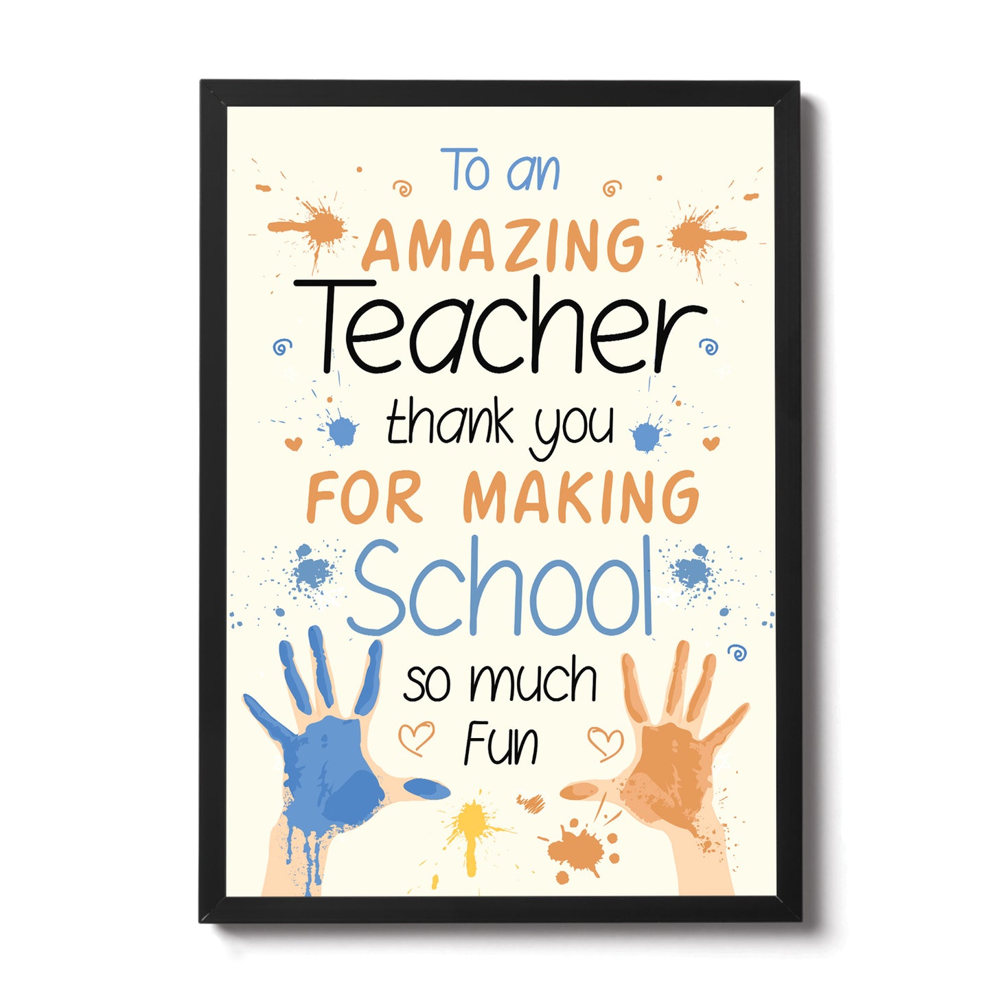 FRAMED Teacher Gift Thank You Poem Gift For Nursery Teacher