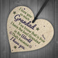 Grandad Gifts Birthday From Grandchildren Wooden Heart Sign Gift