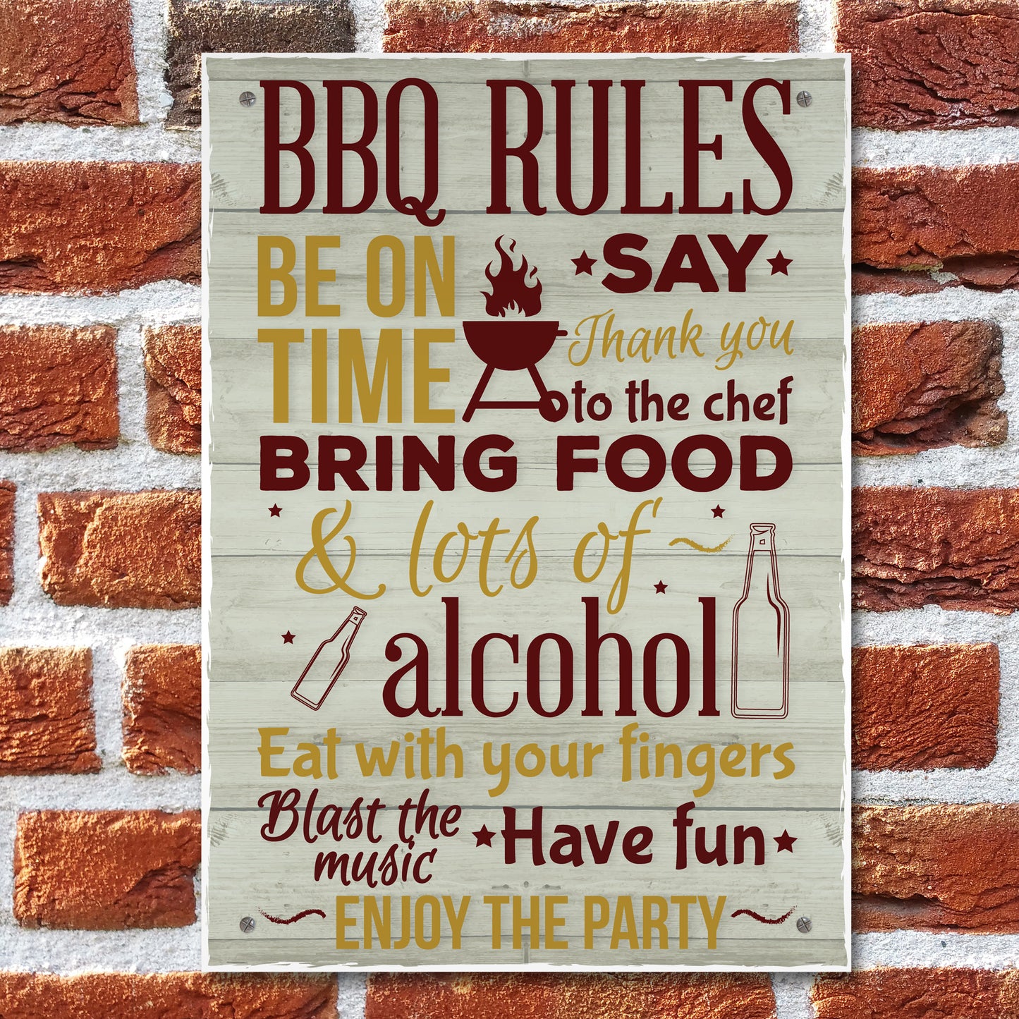 Wall Plaque Garden Pub Bar Home Sign Man Cave Shed BBQ Alcohol