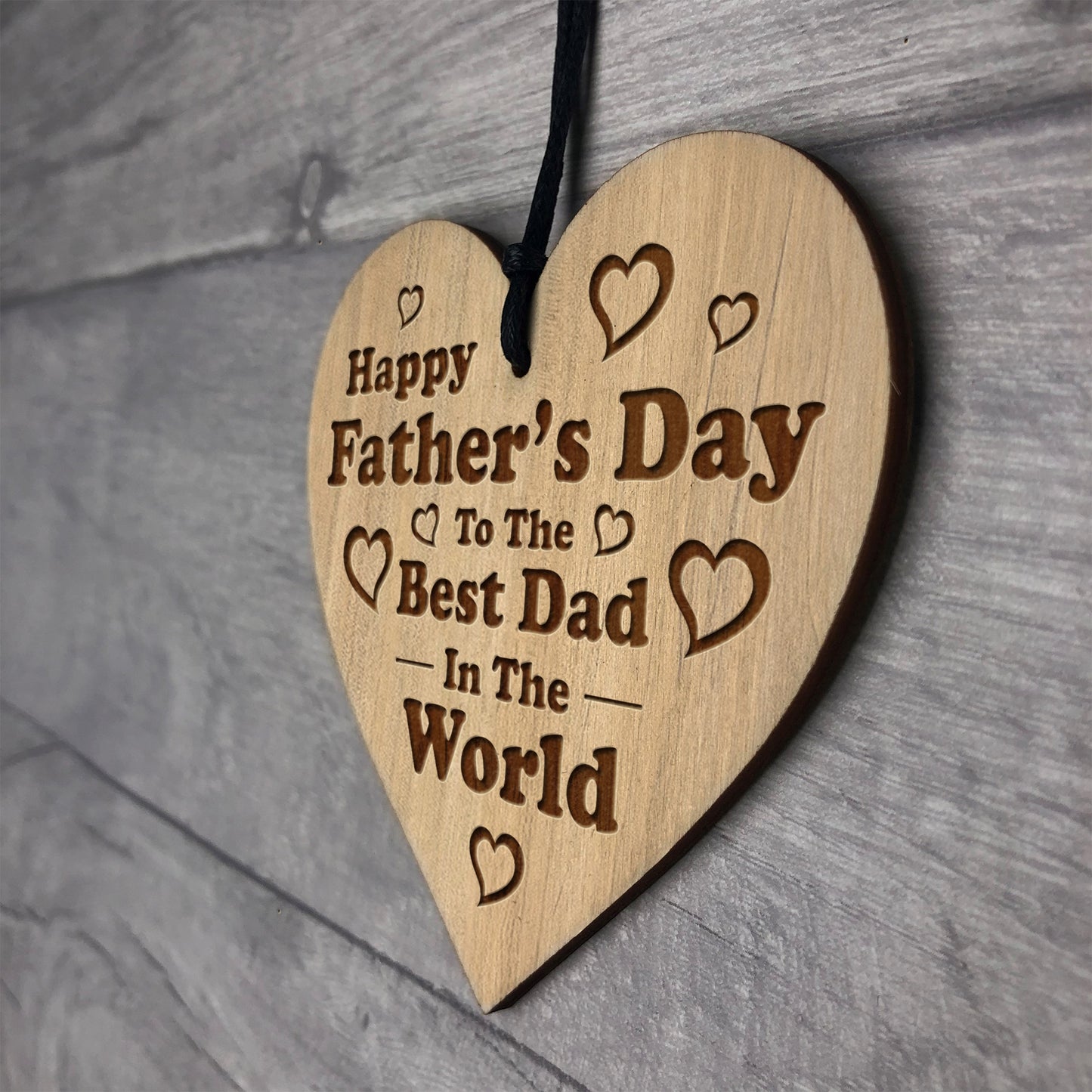 Fathers Day Gift For The Best Dad Engraved Heart Dad Gifts