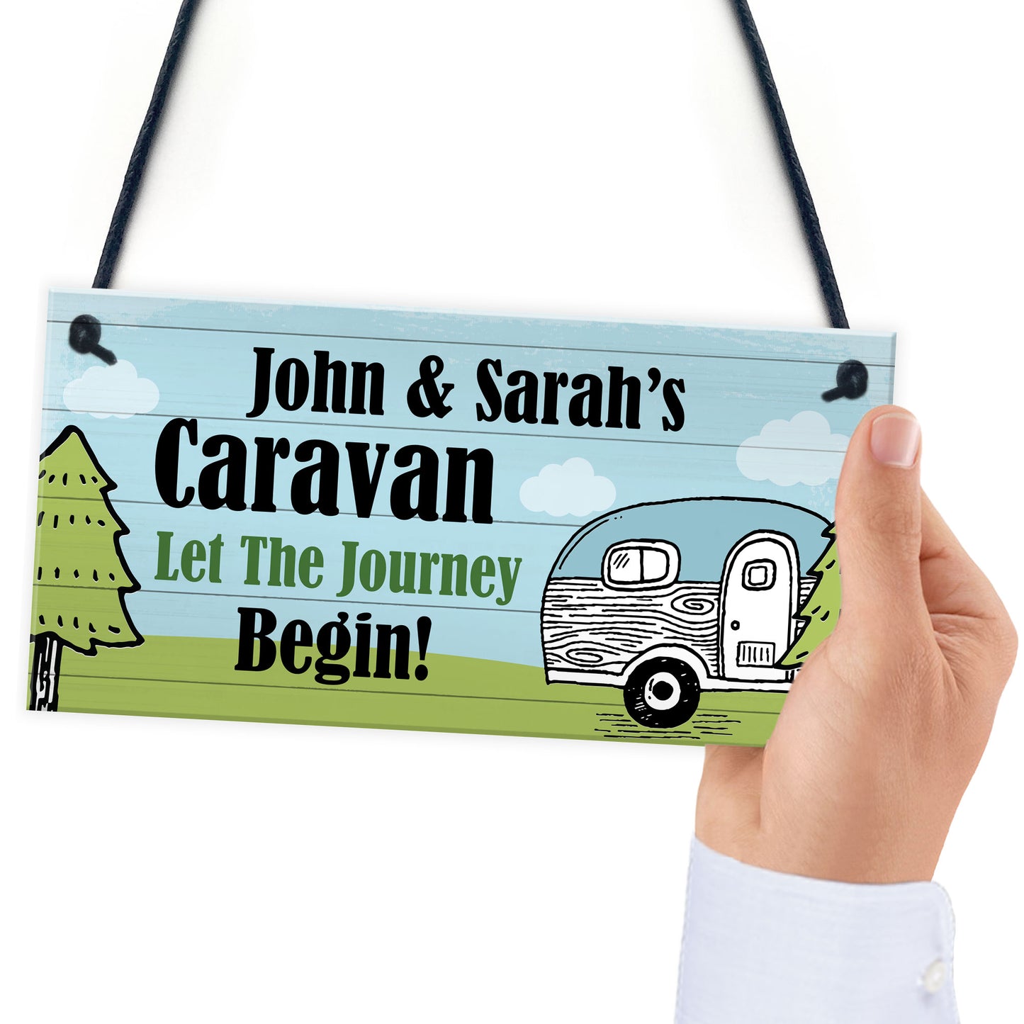 Hanging Caravan Sign Novelty Caravan Accessories Personalised