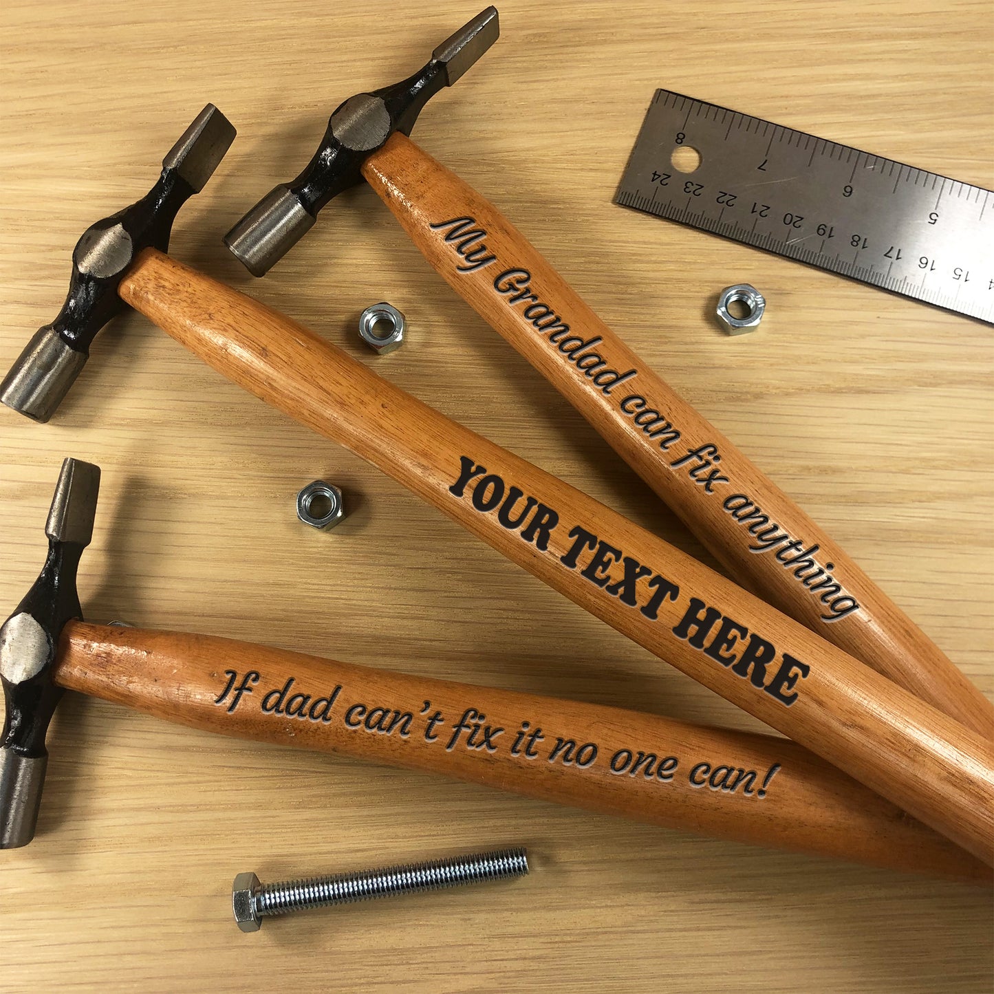 Personalised Engraved Hammer Gift Your Own Message Novelty Gift