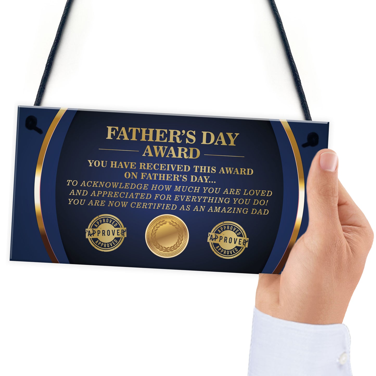 Fathers Day Award Sign Funny Fathers Day Gift For Dad Daughter