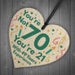 Funny Birthday Gift Novelty 70th Birthday Gift Wood Heart Funny