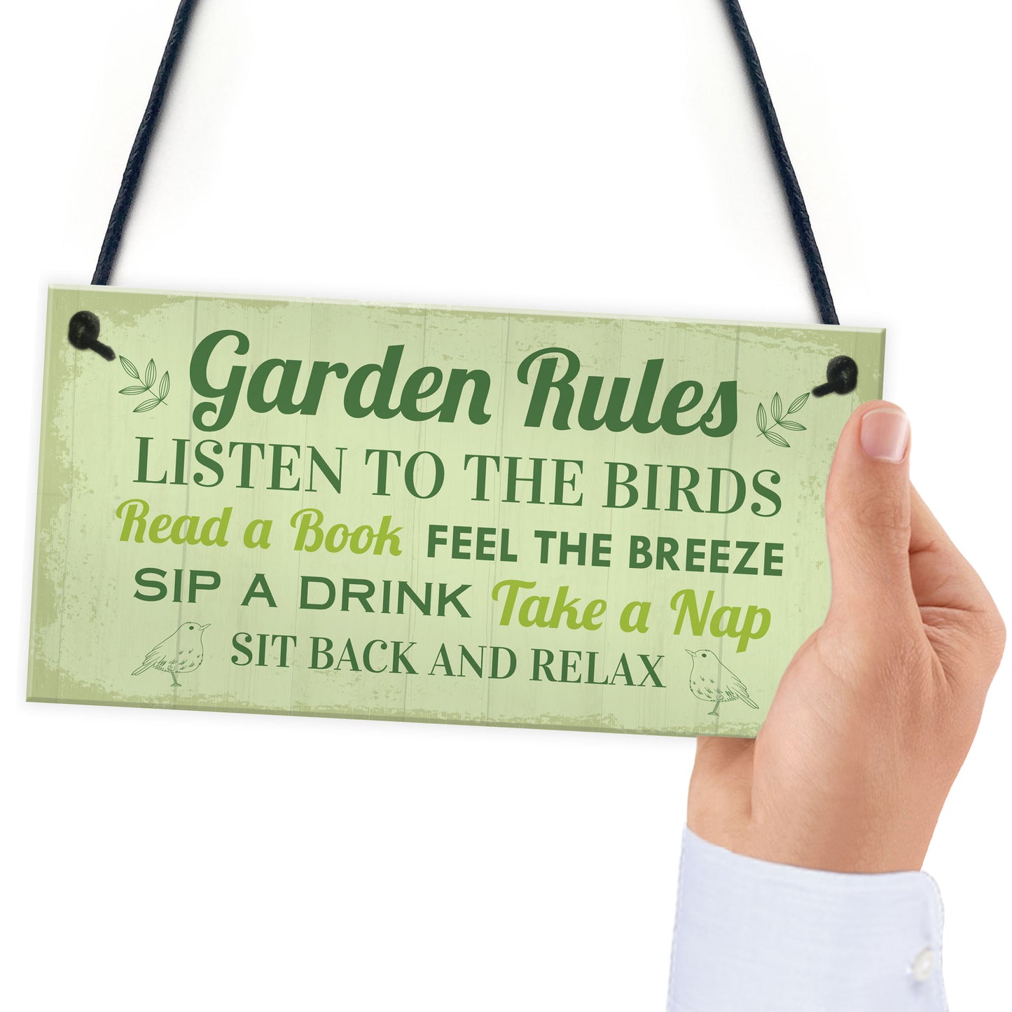 Novelty Garden Rules Hanging Sign For Garden Shed Summer House