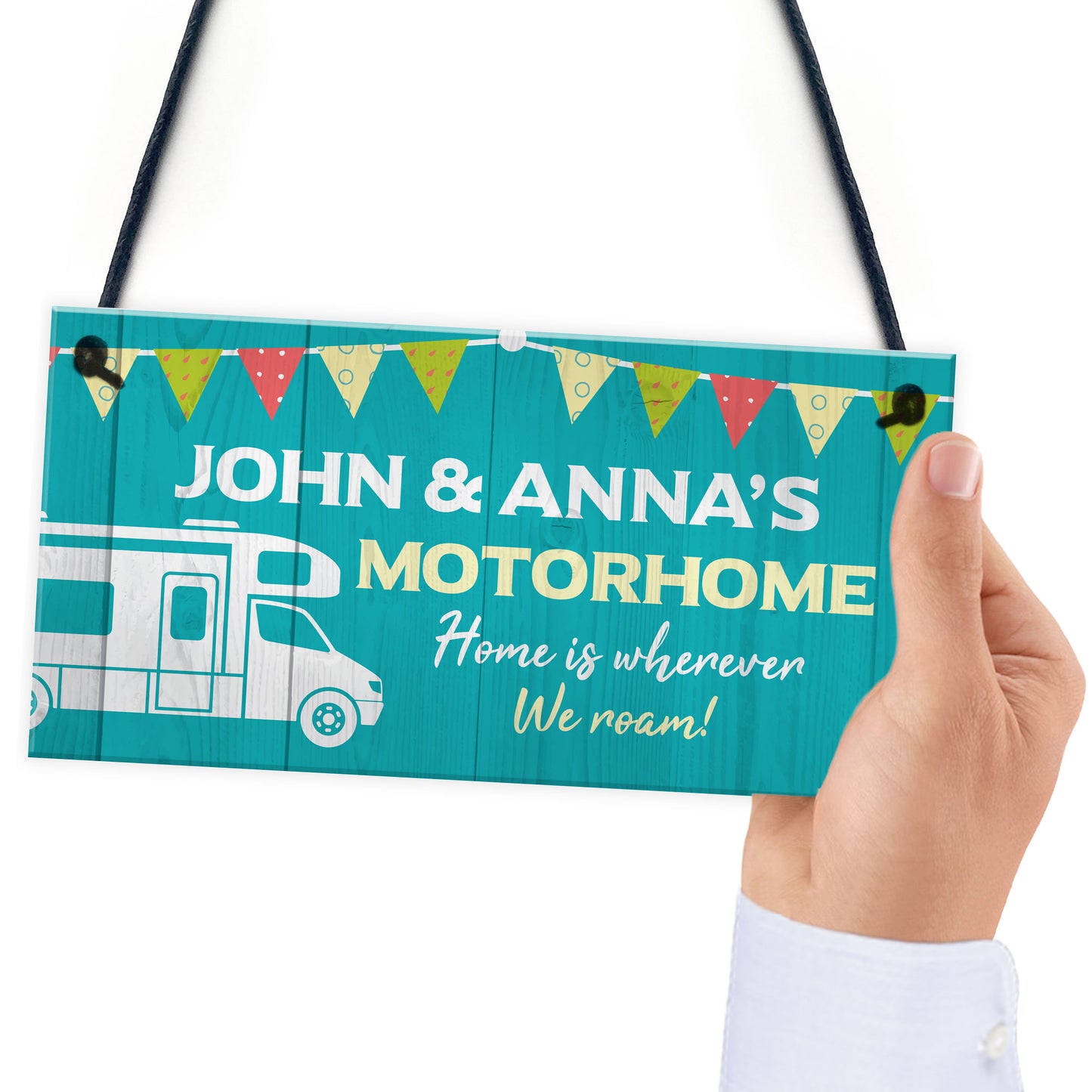 Personalised Motorhome Sign Bunting Motorhome Accessories