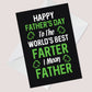 Funny Cheeky Fathers Day Card Novelty Rude Humour Card For Dad