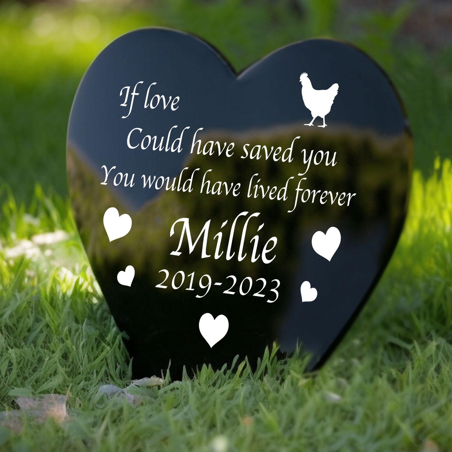 PERSONALISED Chicken Memorial Outdoor Garden Grave Stake