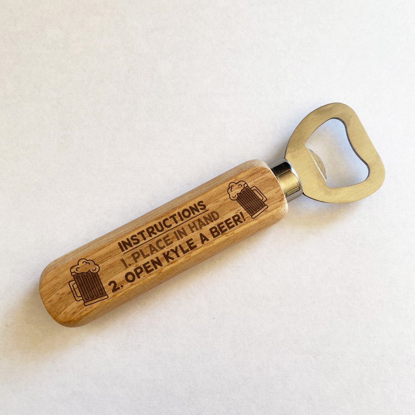 Personalised Bottle Opener Novelty Birthday Gift For Him Son