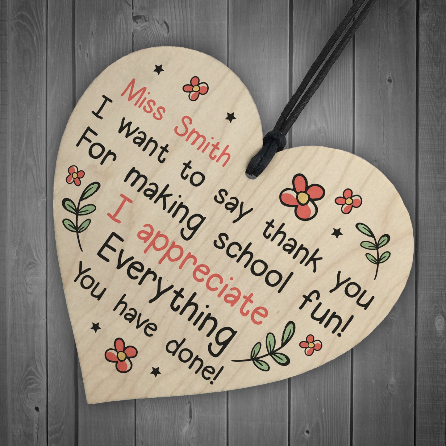 Teacher Teaching Assistant Gift Personalised Thank You Gift