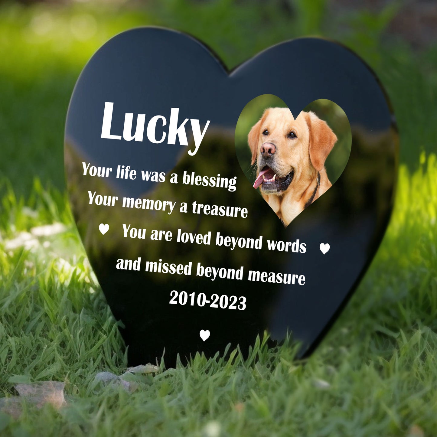 Personalised Pet Dog Cat Memorial Loss Grave Marker Plaque