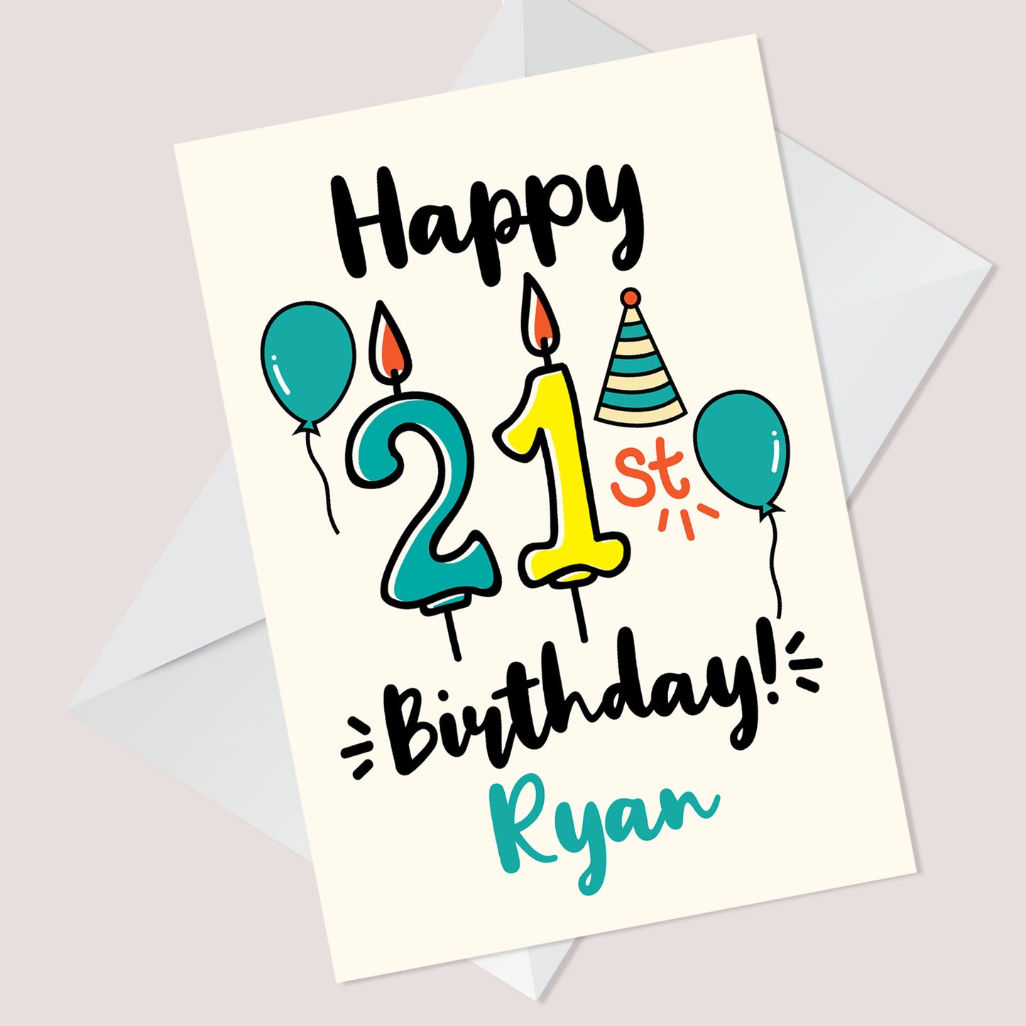 21st Birthday Card Boy Girl Personalised Card For Son Daughter