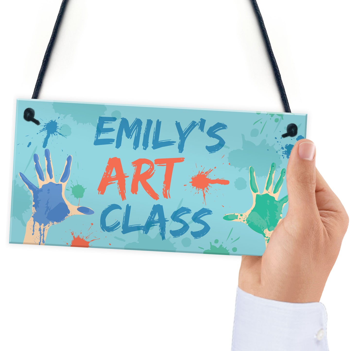 Personalised Art Classroom Sign Playroom School Hanging Plaque