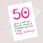 Funny 50th Birthday Card For Women Mum Nan Sister Friend