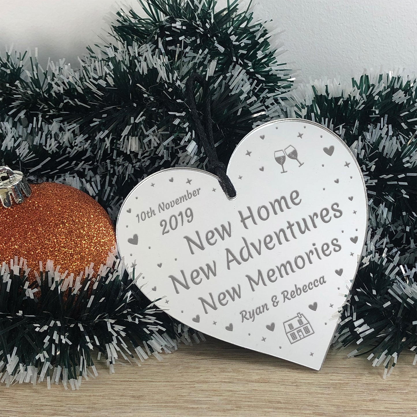 House Warming Gift For Friend Hanging Heart Plaque New Home Gift