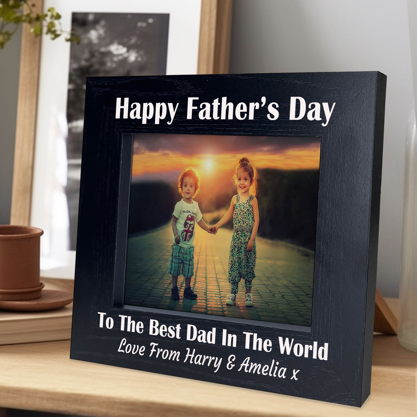 Personalised Best Dad Photo Frame Fathers Day Gift For Dad