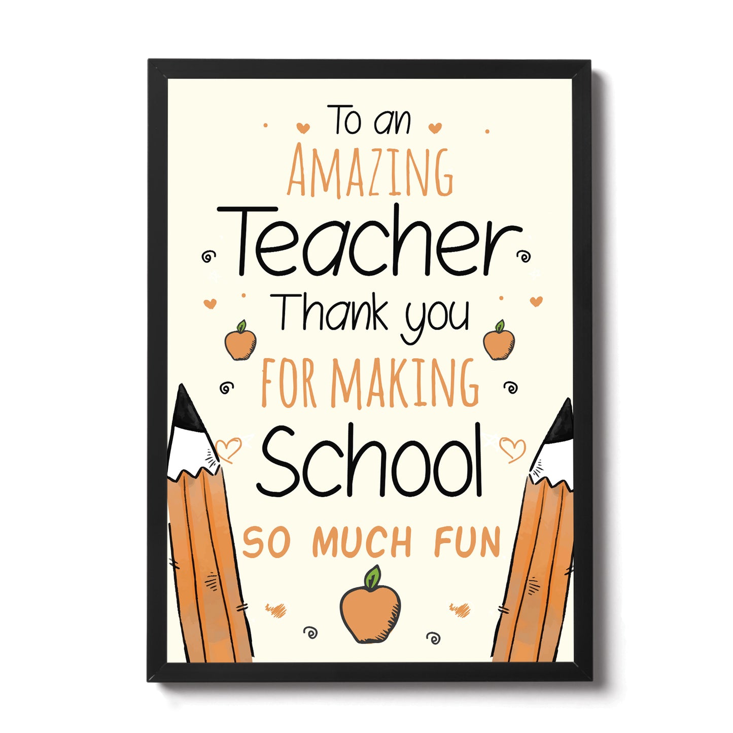 FRAMED Teacher Print ThankYou Gift For Teaching Assistant