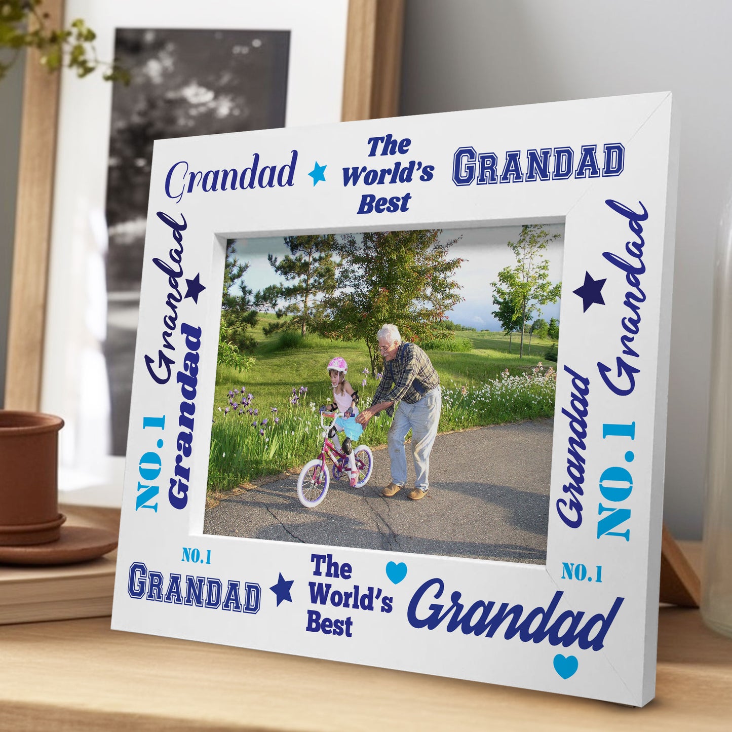 Novelty Grandad Gifts For Fathers Day Birthday Wood Photo Frame