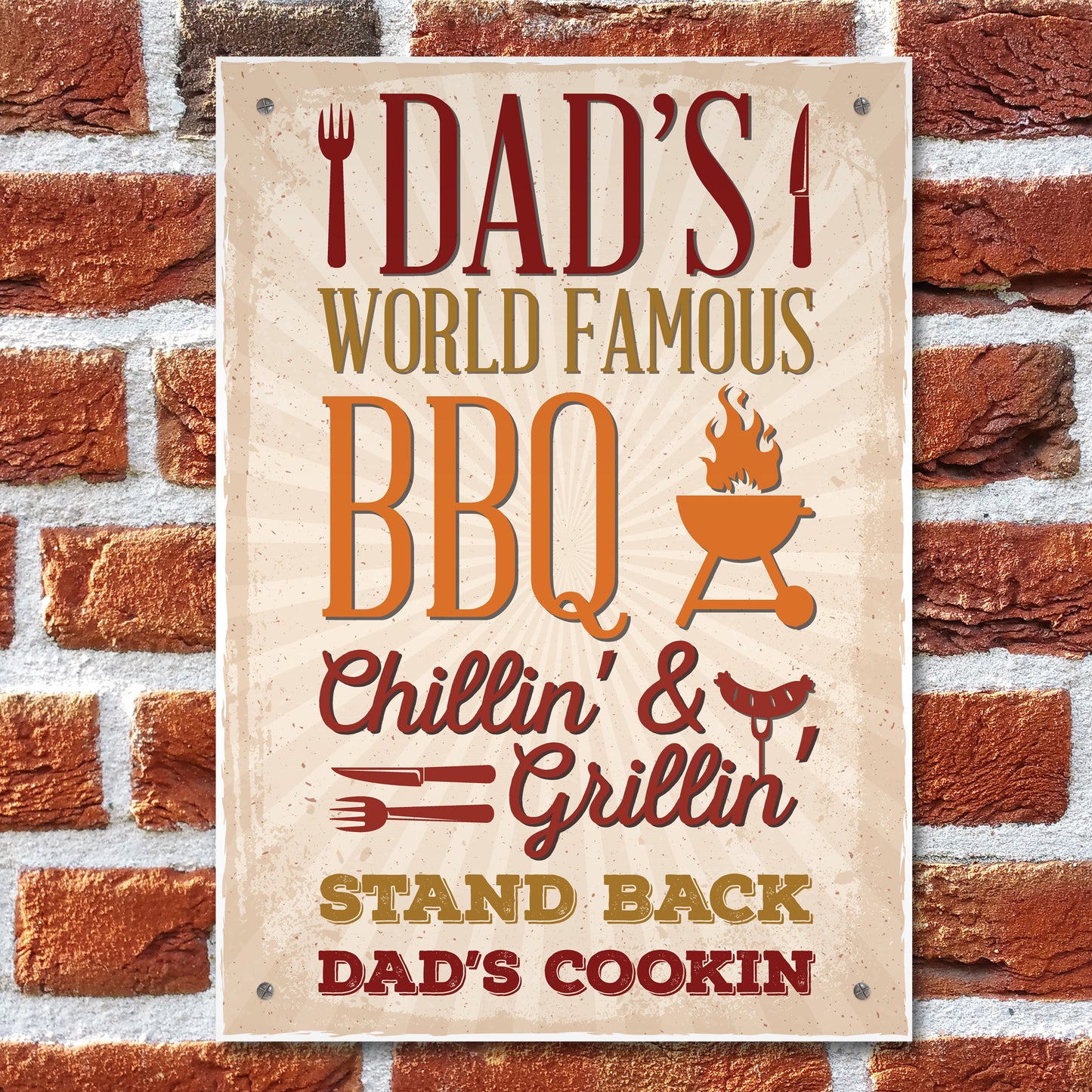 Dad's BBQ Barbeque Shed SummerHouse Hanging Sign Garden