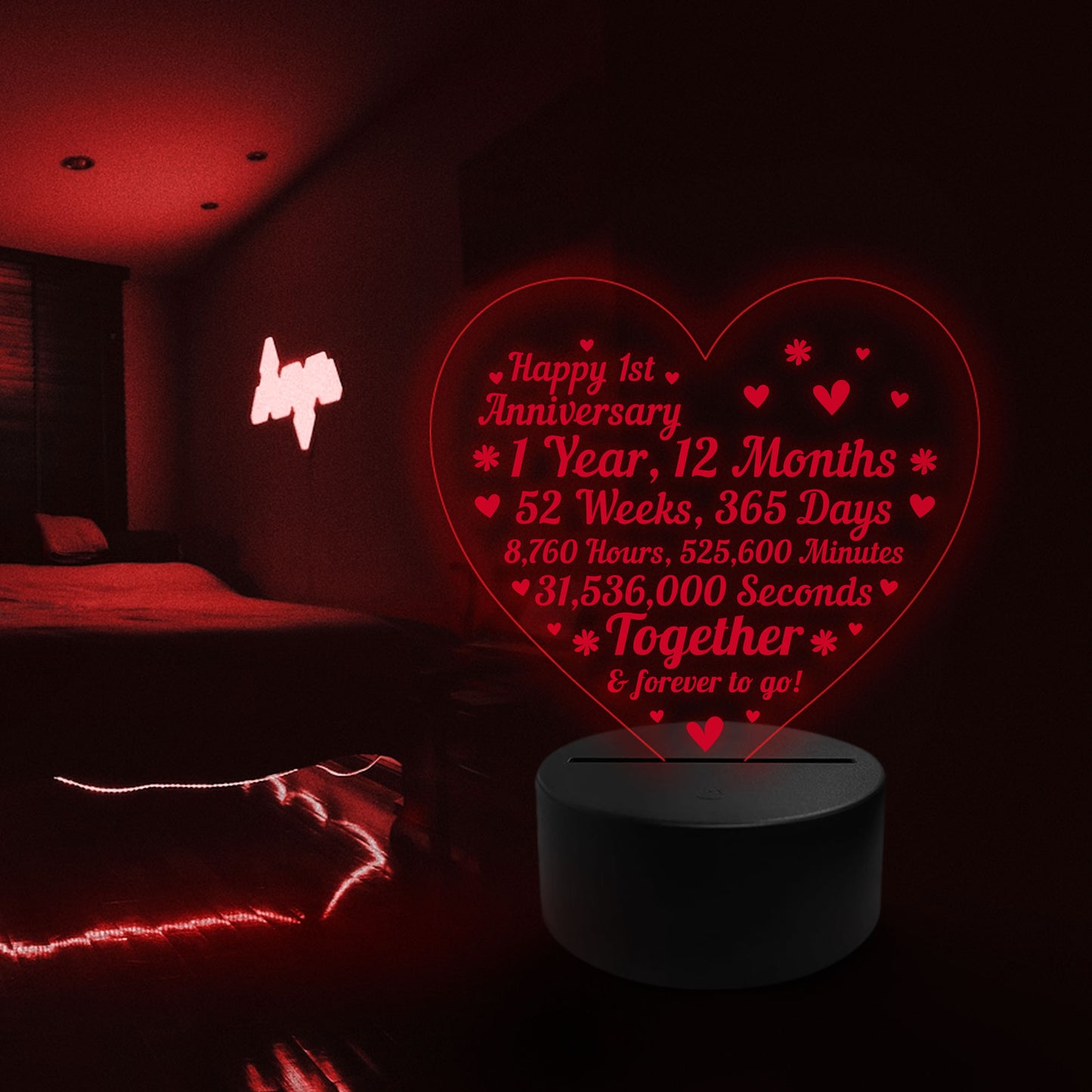 1st Wedding Anniversary Gifts for Her Him NEON LED Lamp