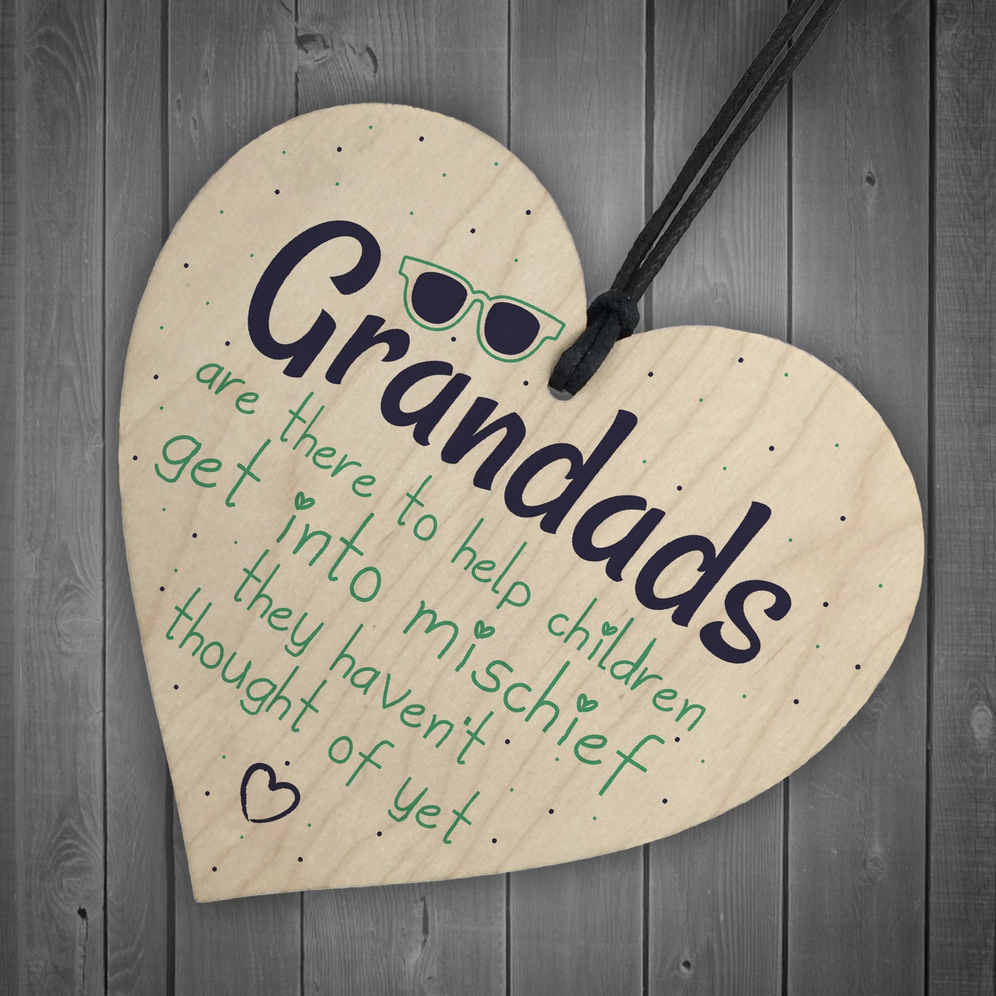 Funny Sign Grandad Birthday Gift Heart Wall Plaque Fathers Day