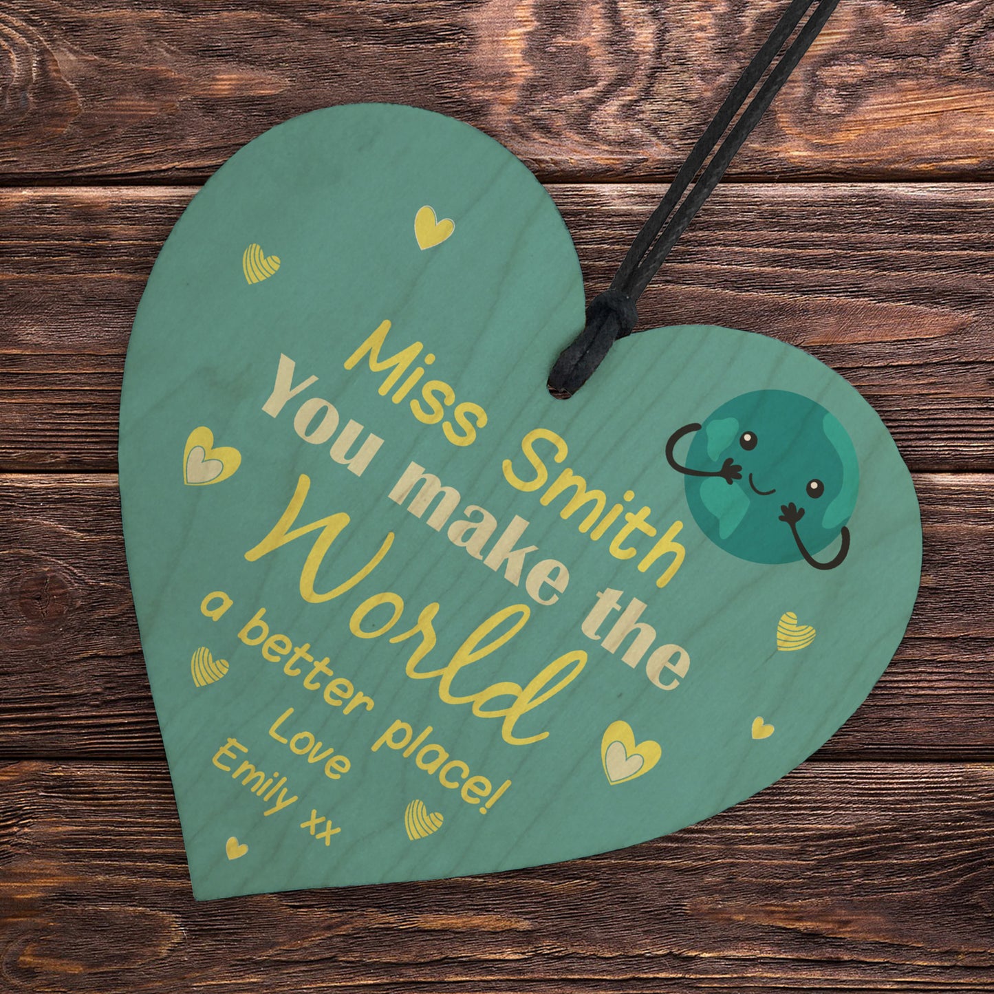 Personalised Teacher Gifts World A Better Place Thank You School