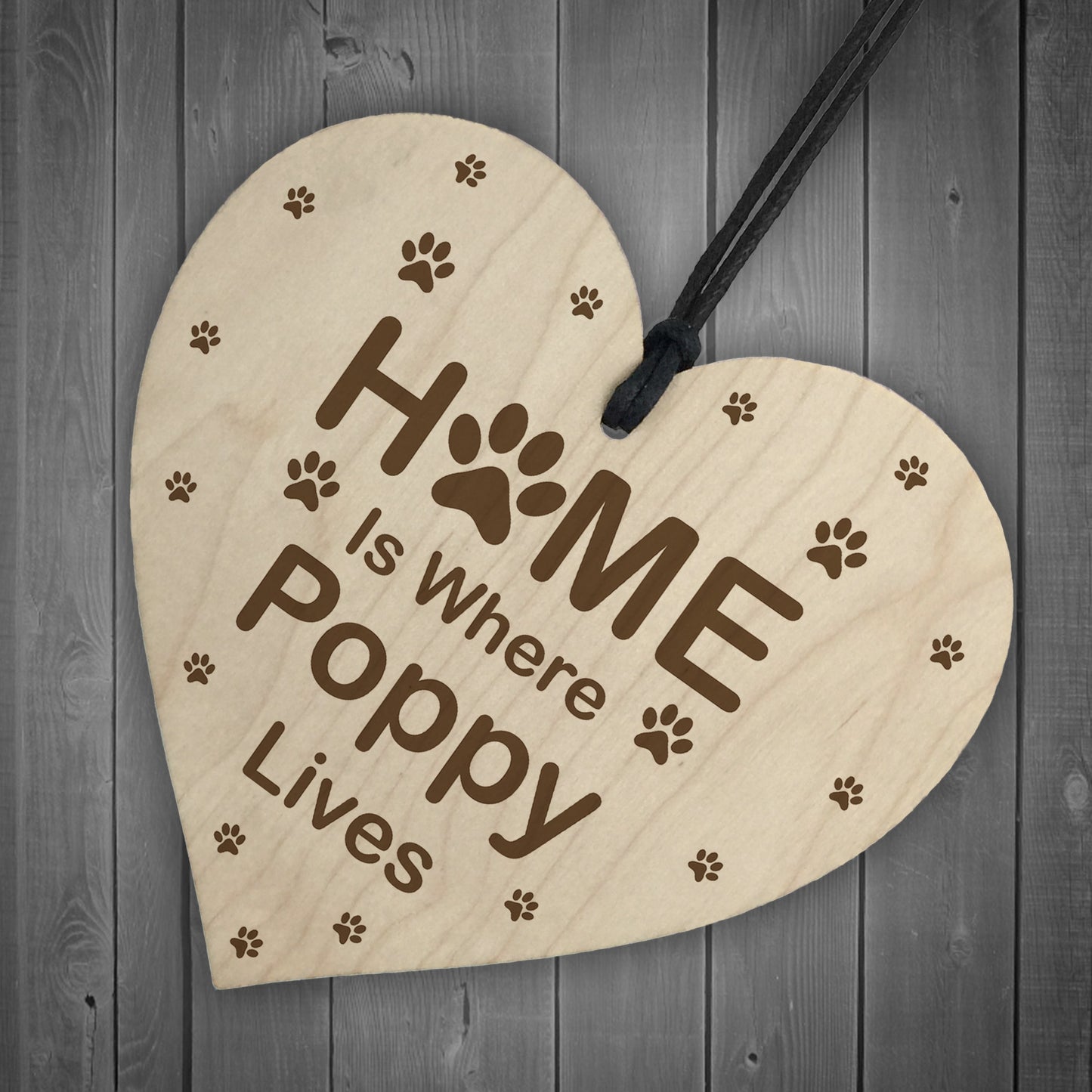 Pet Lovers Home Personalised Hanging Wood Sign Home Decor