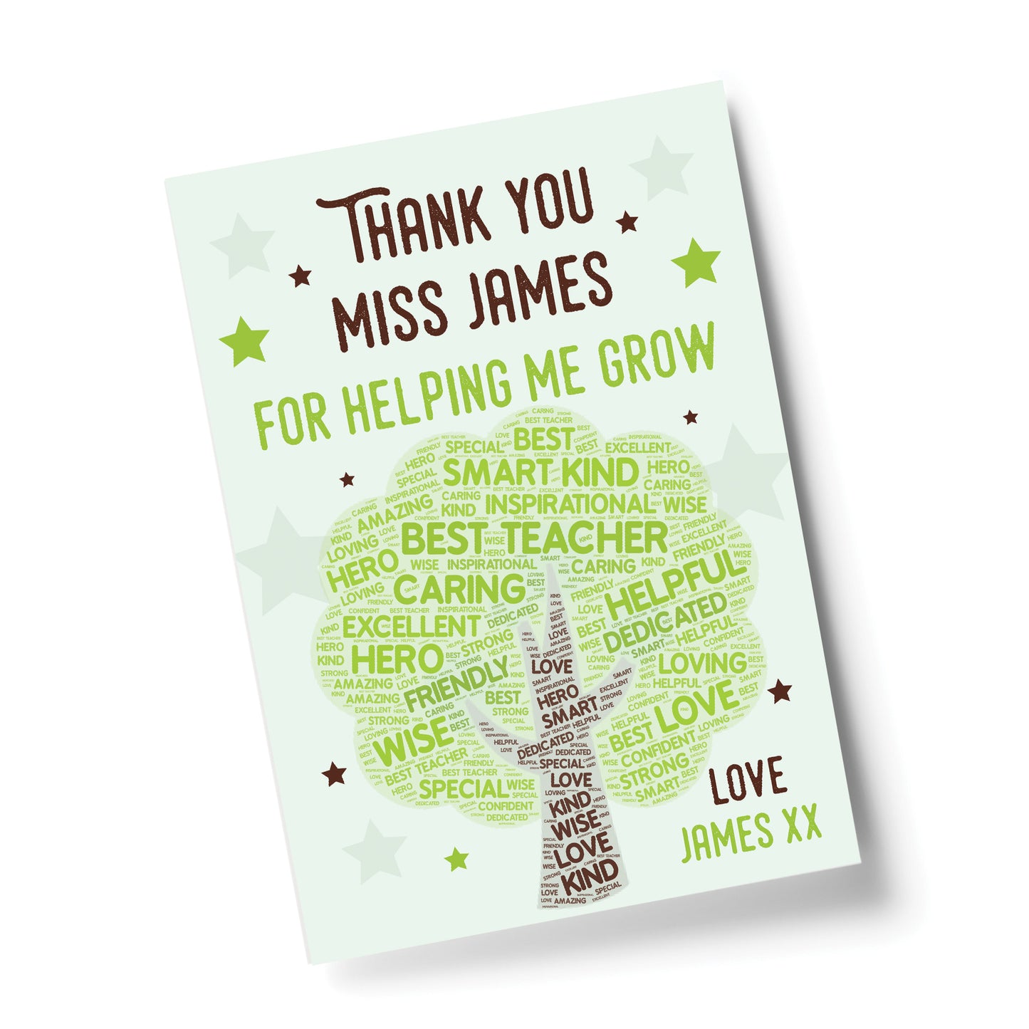 Thank You Teacher Gifts Personalised Print Best Teacher Leaving