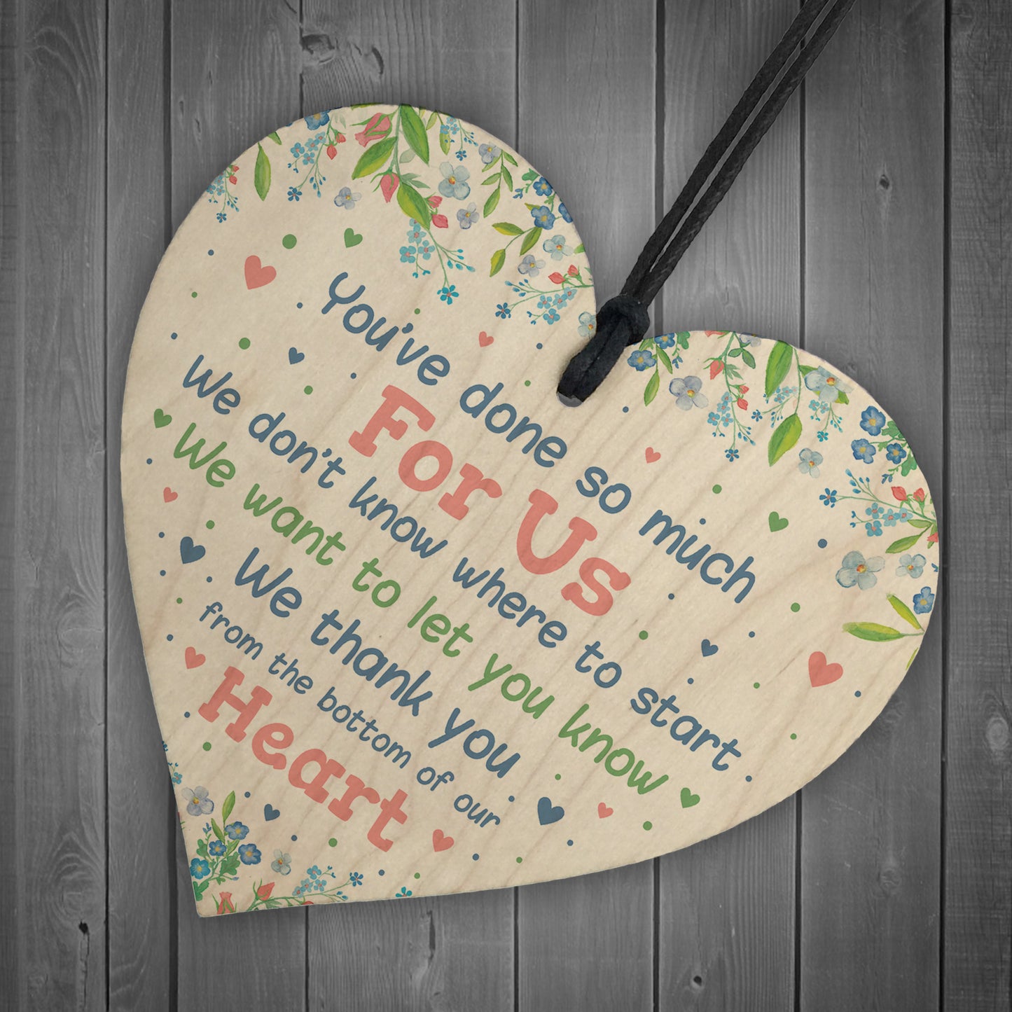 Thank You Gift Wood Heart For Teacher Assistant Nursery Gifts