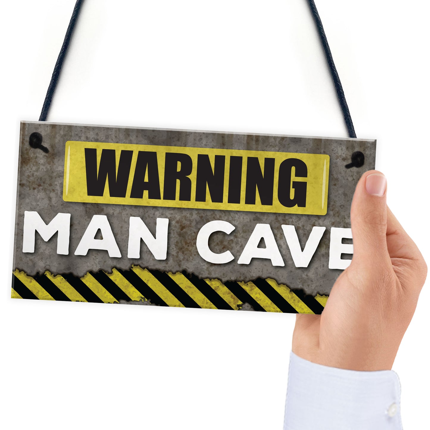 Warning Man Cave Hanging Plaque Fathers Day Gift Sign