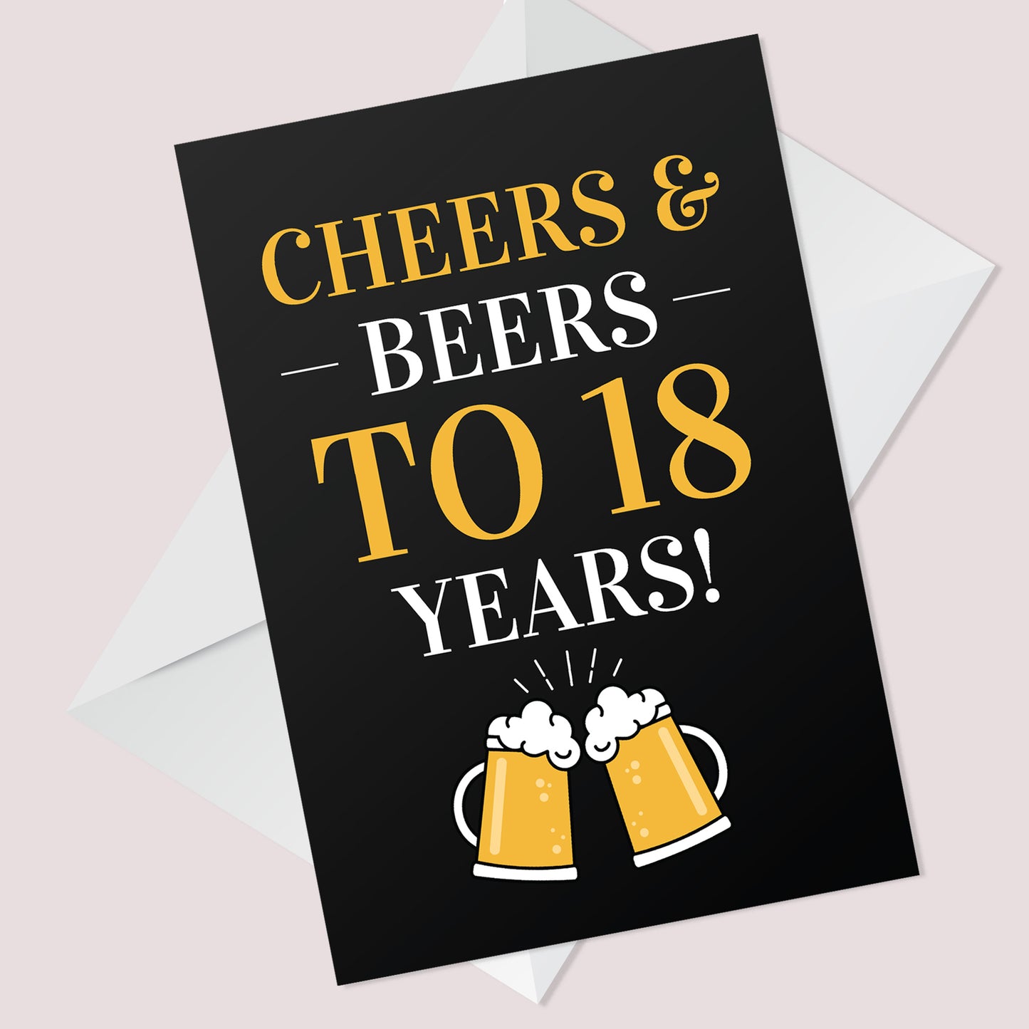 Cheers And Beers To 18 Years Novelty 18th Birthday Card For Son