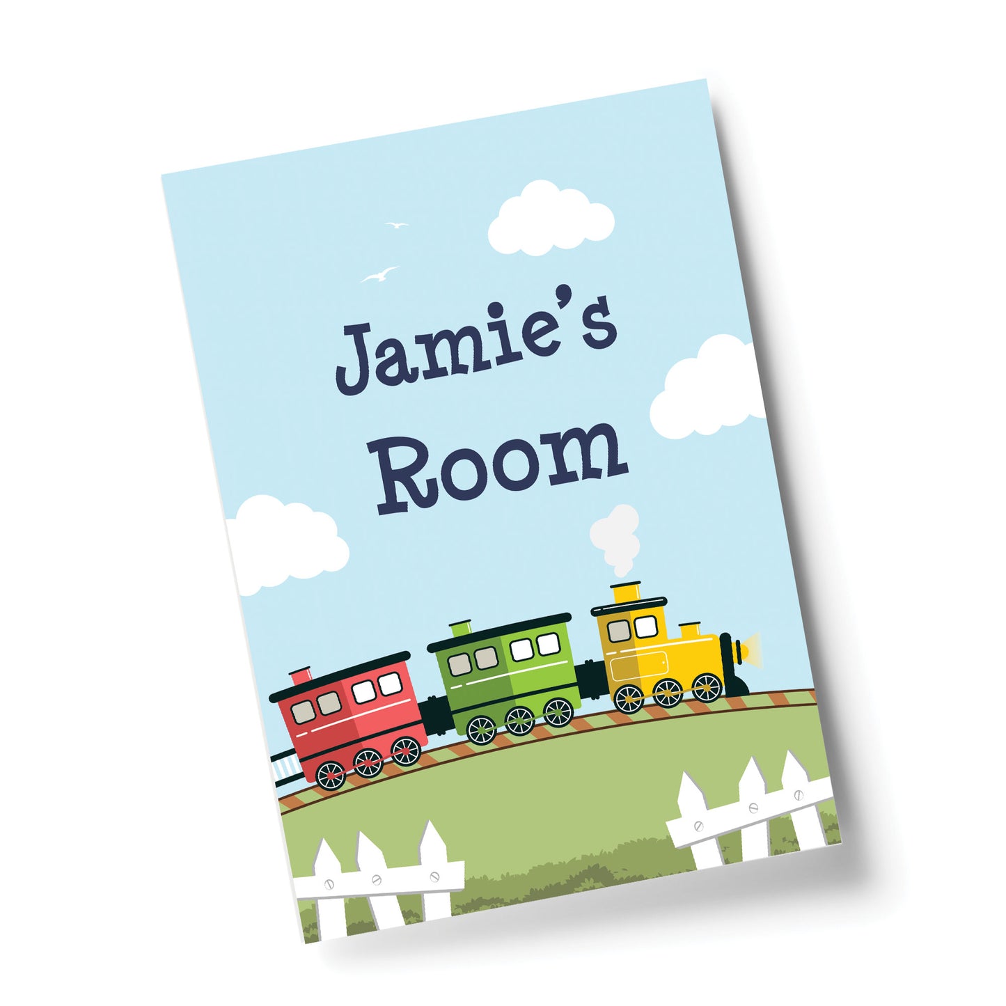 Personalised Boys Bedroom Decor Nursery Art Train Print Picture