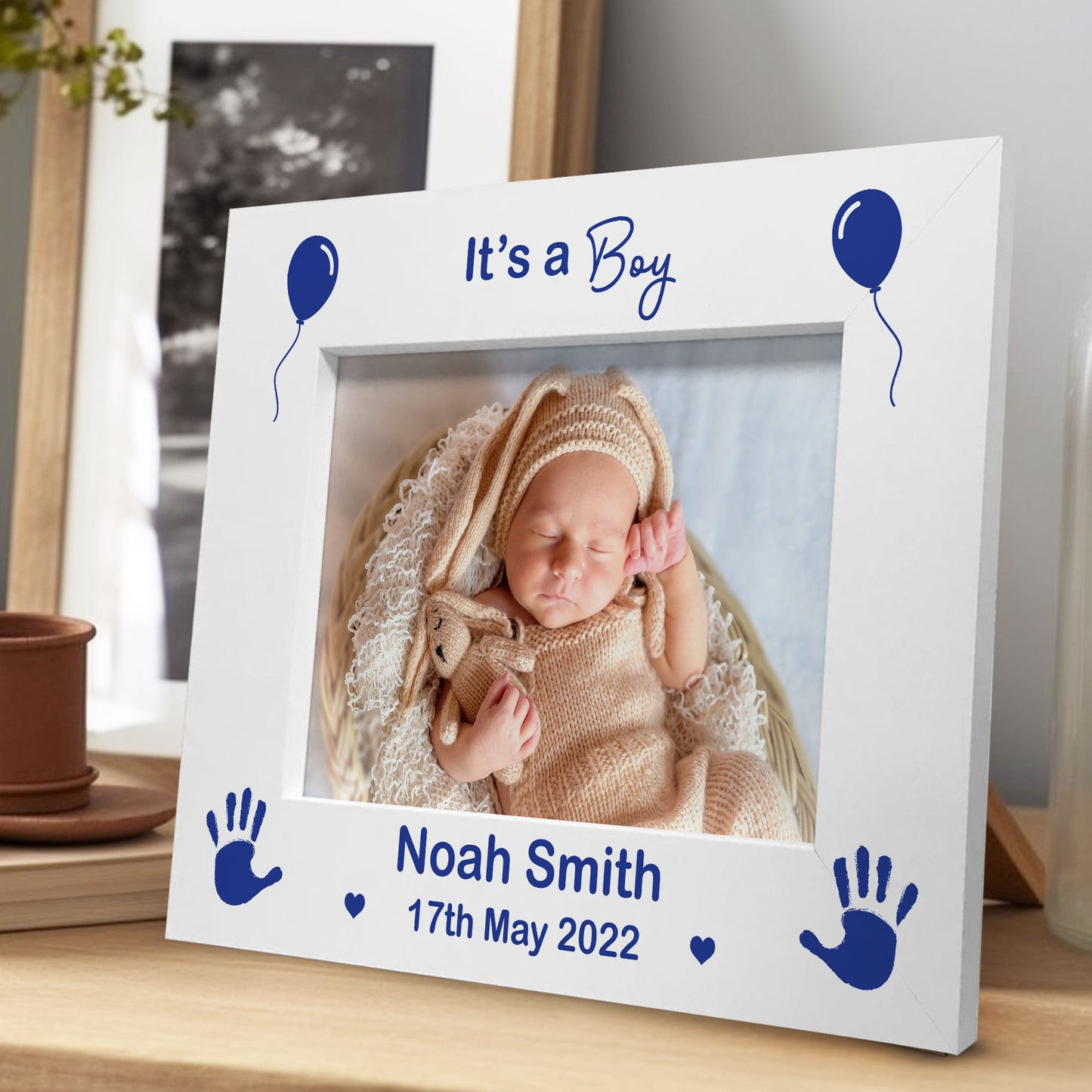 It's A Boy PERSONALISED Baby Boy Name Photo Frame