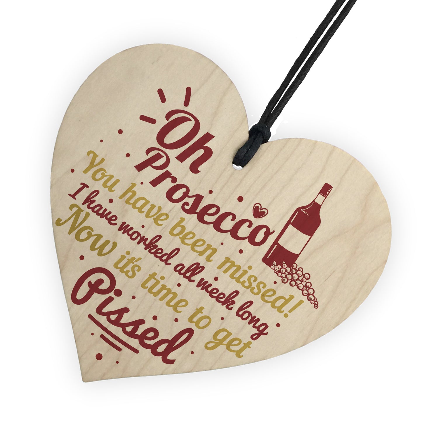 Oh Prosecco Funny Classy Bar Pub Hanging Sign Alcohol Wine Gift