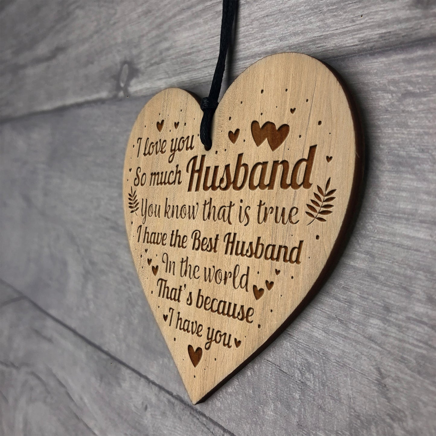 Gift For Husband Birthday Christmas Anniversary Engraved Heart