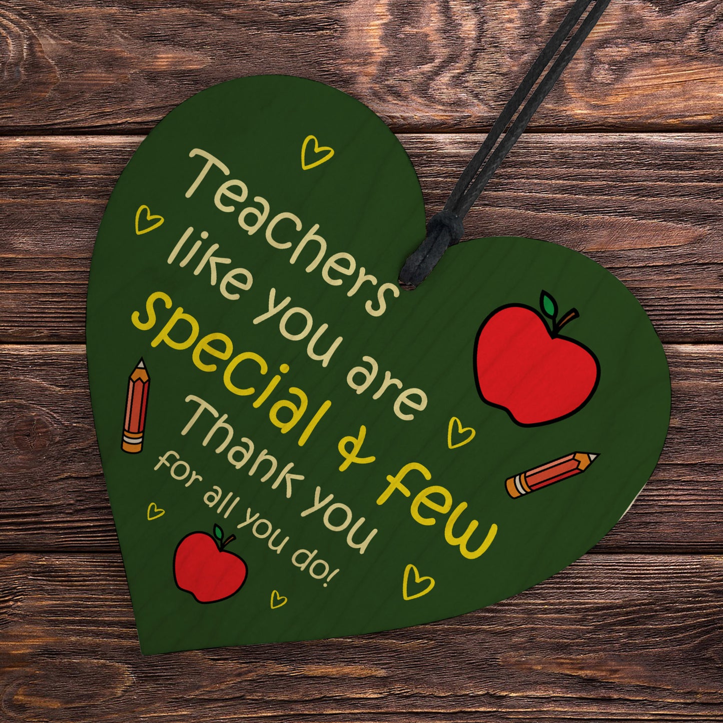 Thank You Teacher Gift Best Teacher Wood Heart Gifts For Teacher