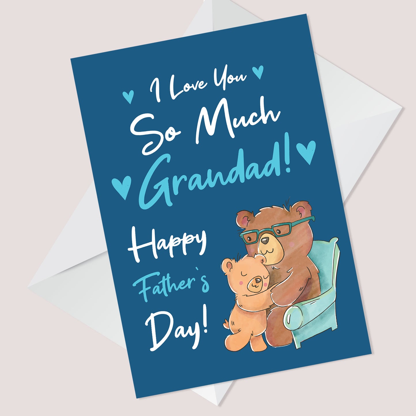 Happy Fathers Day Card For Grandad Him Father's Day Card