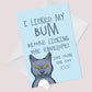 Funny Birthday Card From The Cat Pet Animal Cat Bum Rude Card