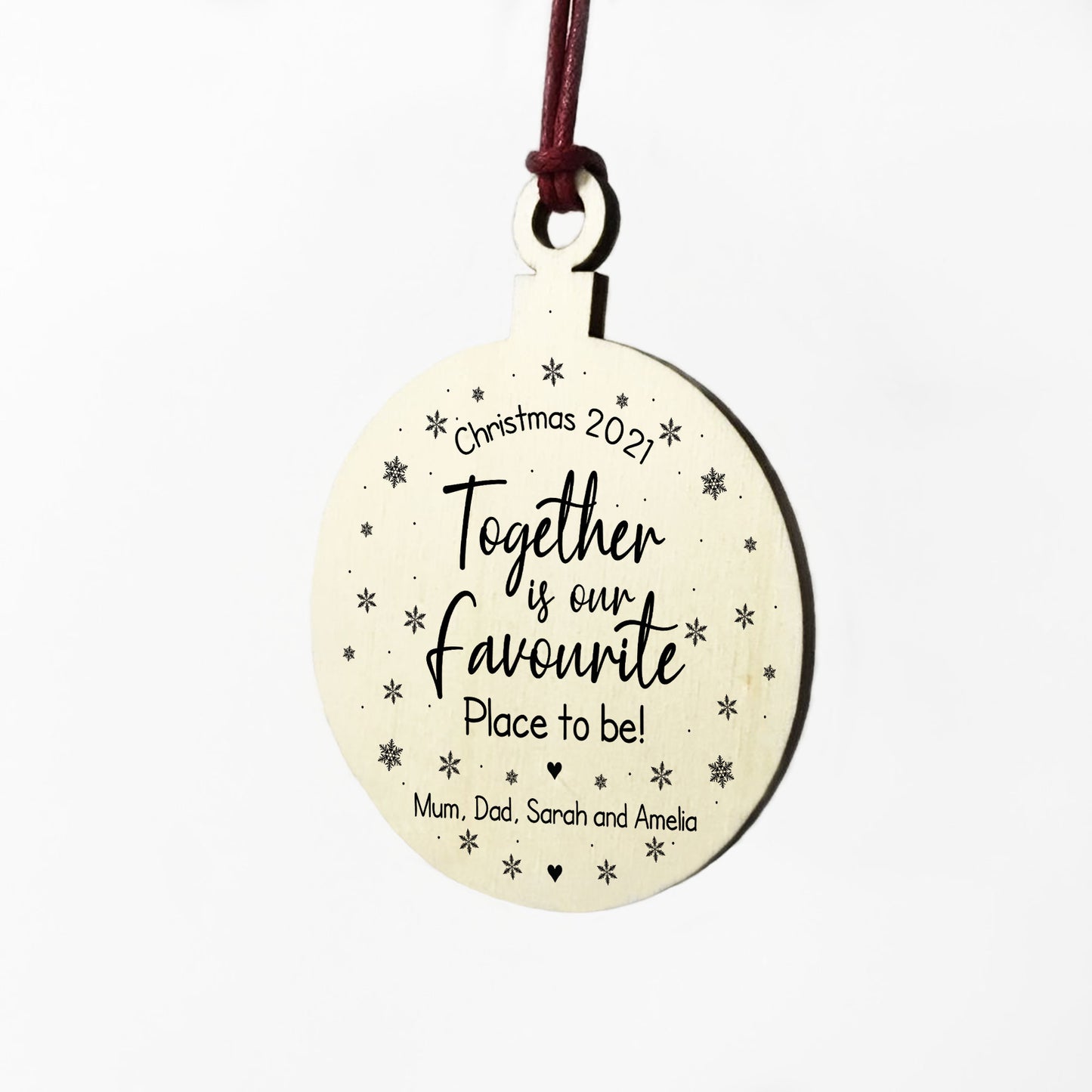 Personalised Together Is Our Favourite Place To Be Engraved