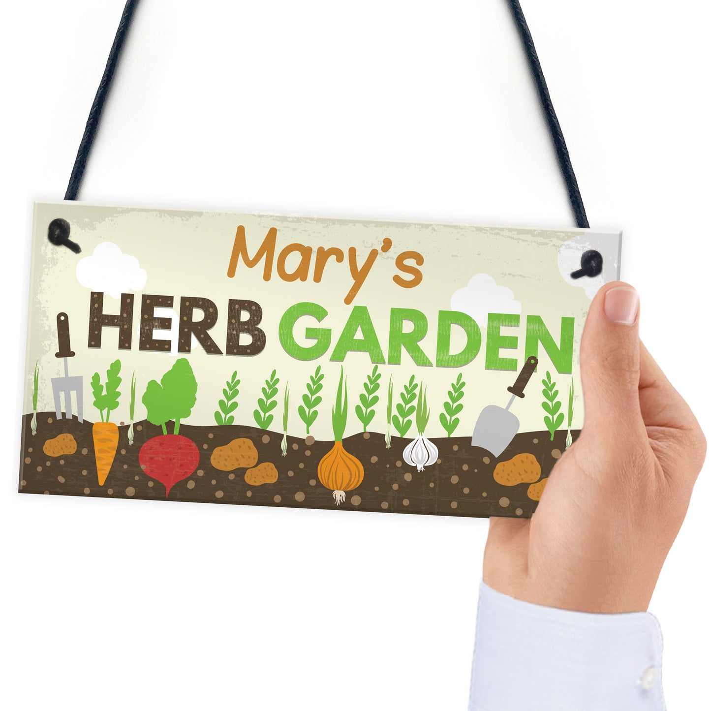 PERSONALISED Any Name Herb Garden Shed House Plaque Gifts