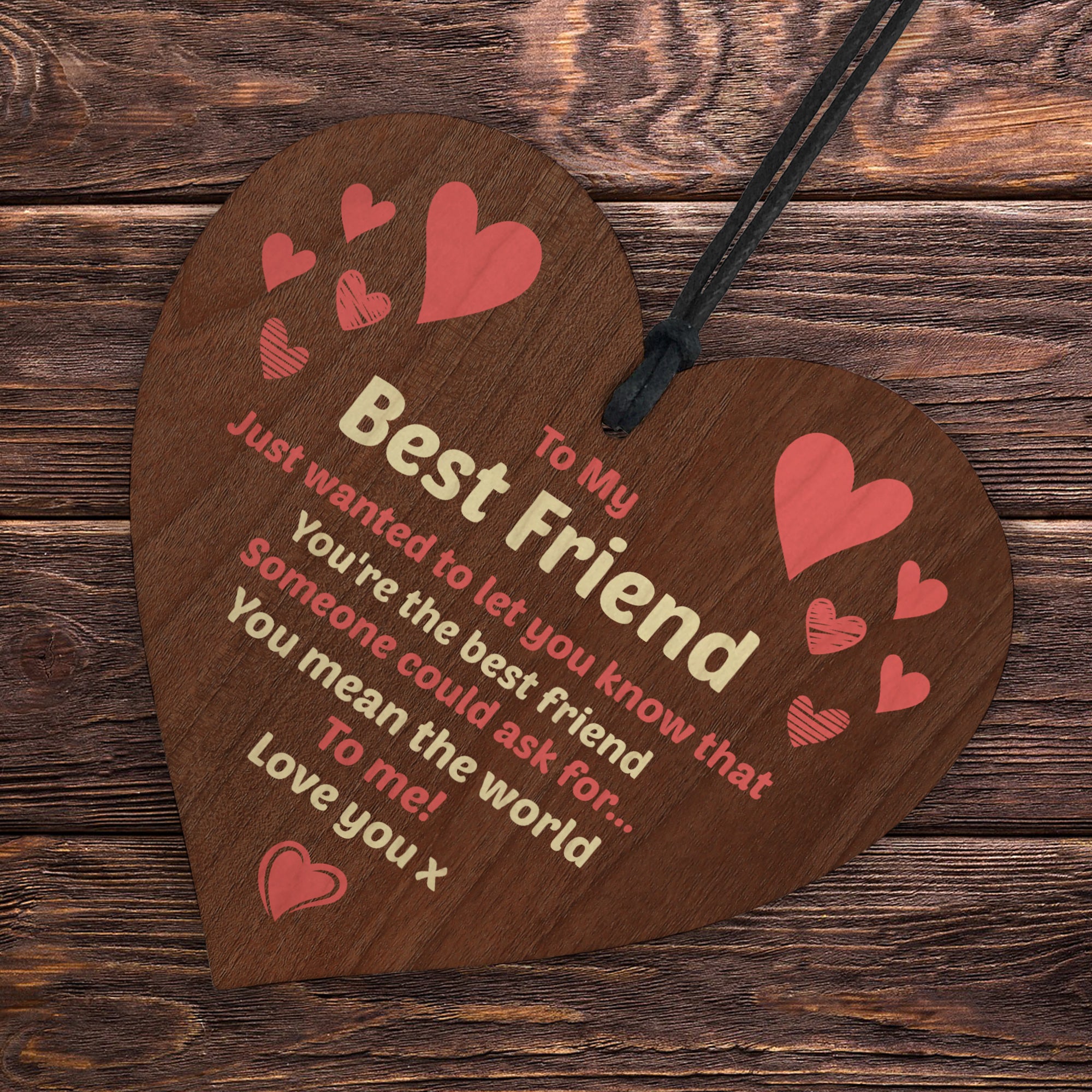 Thank You Gift For Best Friend Heart Friendship Sign Meaningful – Red Ocean  Gifts