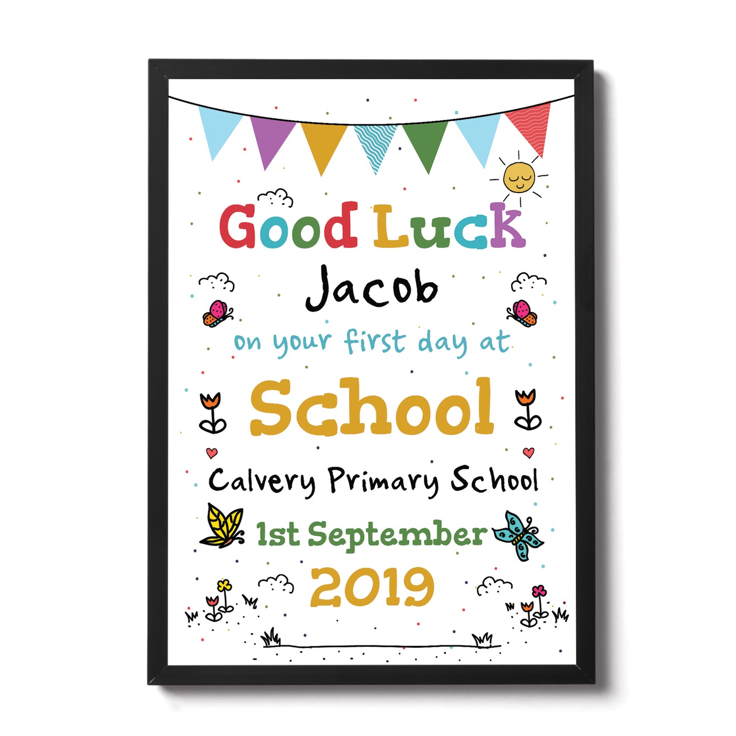 Personalised Nursery School Gift Framed Print Good Luck Gift