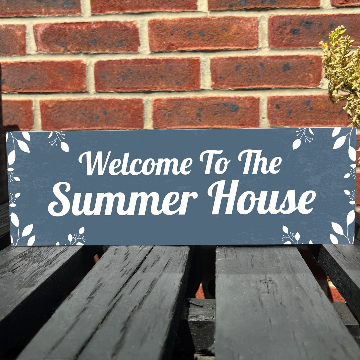 Summer House Wooden Outdoor Plaque For Garden Novelty Signs